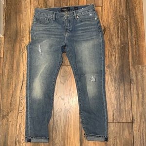 Lucky brand distressed denim crops. NWOT.